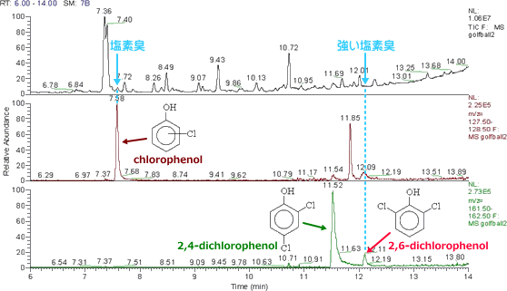 図1. GC-MS分析結果